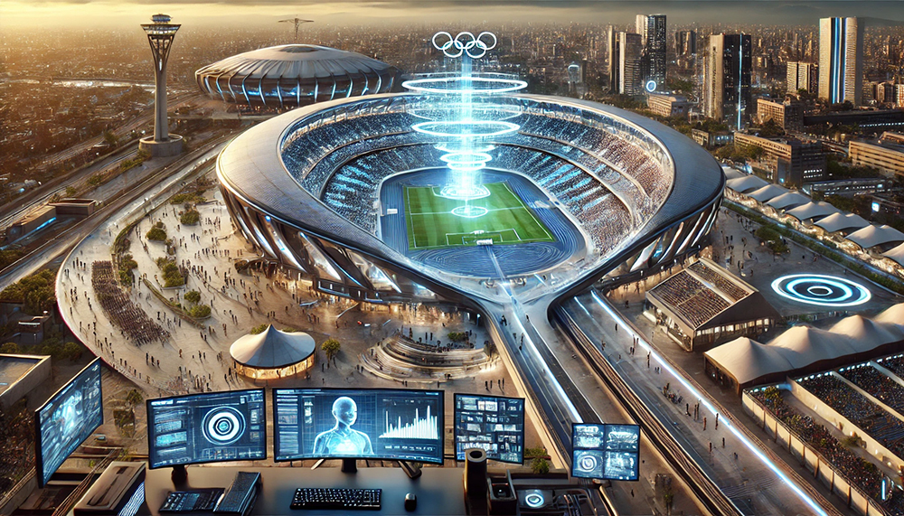 Blog - IA Photography of the 2032 Olympics Games at Nairobi, Kenya with a lot of visual technologies. LAB BOOCLE AI