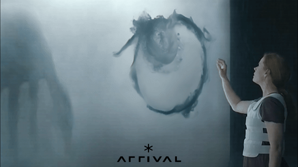 Blog - Endless Video Loop proactive poster of the movie Arrival. LAB BOOCLE AI
