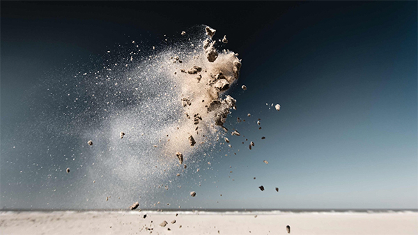 Blog - Real Photography of explosing sand - Harvard. BOOCLE