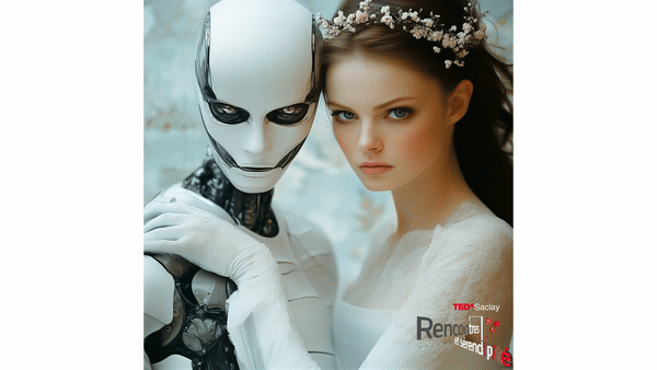 Blog - Endless AI Video Loop of a robot and a women married together. LAB BOOCLE AI