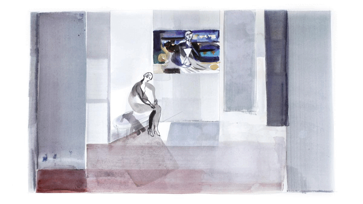 Blog - Cinemagraph' of painting who whow Store DOOH Experience with the Boocle's concept ON/OFF. LAB BOOCLE AI
