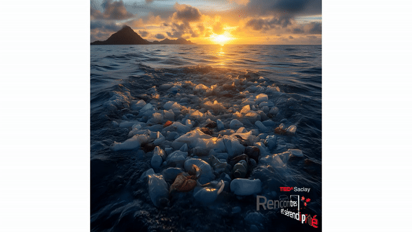 Blog - Endless AI Video Loop of plastic floating in the middle of the sea. LAB BOOCLE AI