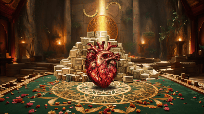 The heart of FLower of Life in Boocle's casino