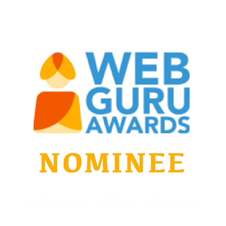 Web Guru's logo Nominated Boocle for beautifull website. BOOCLE